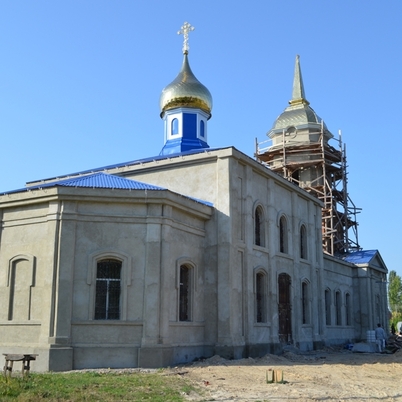 Восстановление храма Владимирской иконы Божьей Матери в селе Карачун (2014 год)