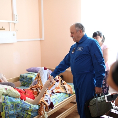 Космонавт Усачев в ВОДКБ №2